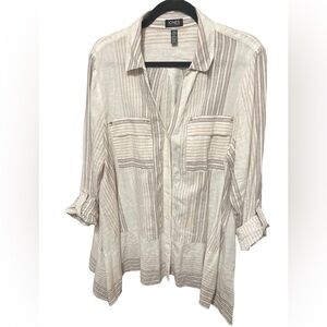 Jones New York Linen blend shirt /jacket XL
